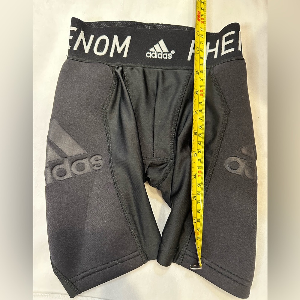 ADIDAS Phenom Slider Shorts Base Layer Bottoms Baseball Boys Black Size XS - Picture 5 of 5